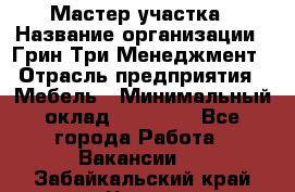 Мастер участка › Название организации ­ Грин Три Менеджмент › Отрасль предприятия ­ Мебель › Минимальный оклад ­ 60 000 - Все города Работа » Вакансии   . Забайкальский край,Чита г.